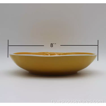 Керамический ужин набор керамовая посуда декор белая линия